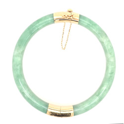 Pre Owned 14ct Jade Bangle ZX127